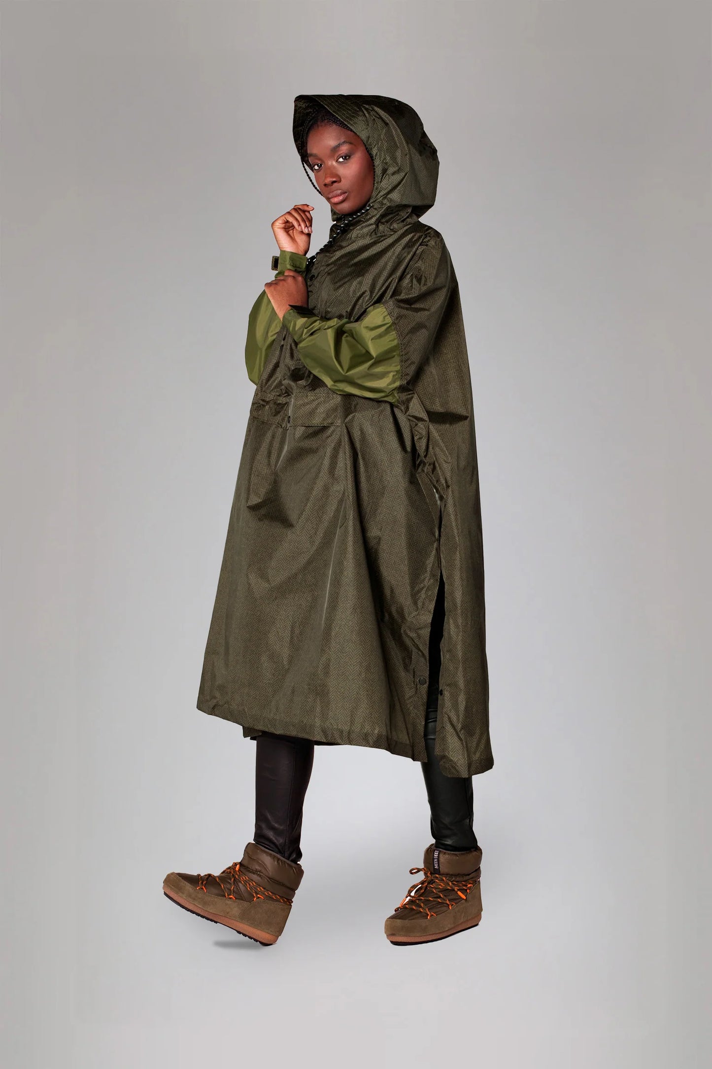 Herringbone regenponcho