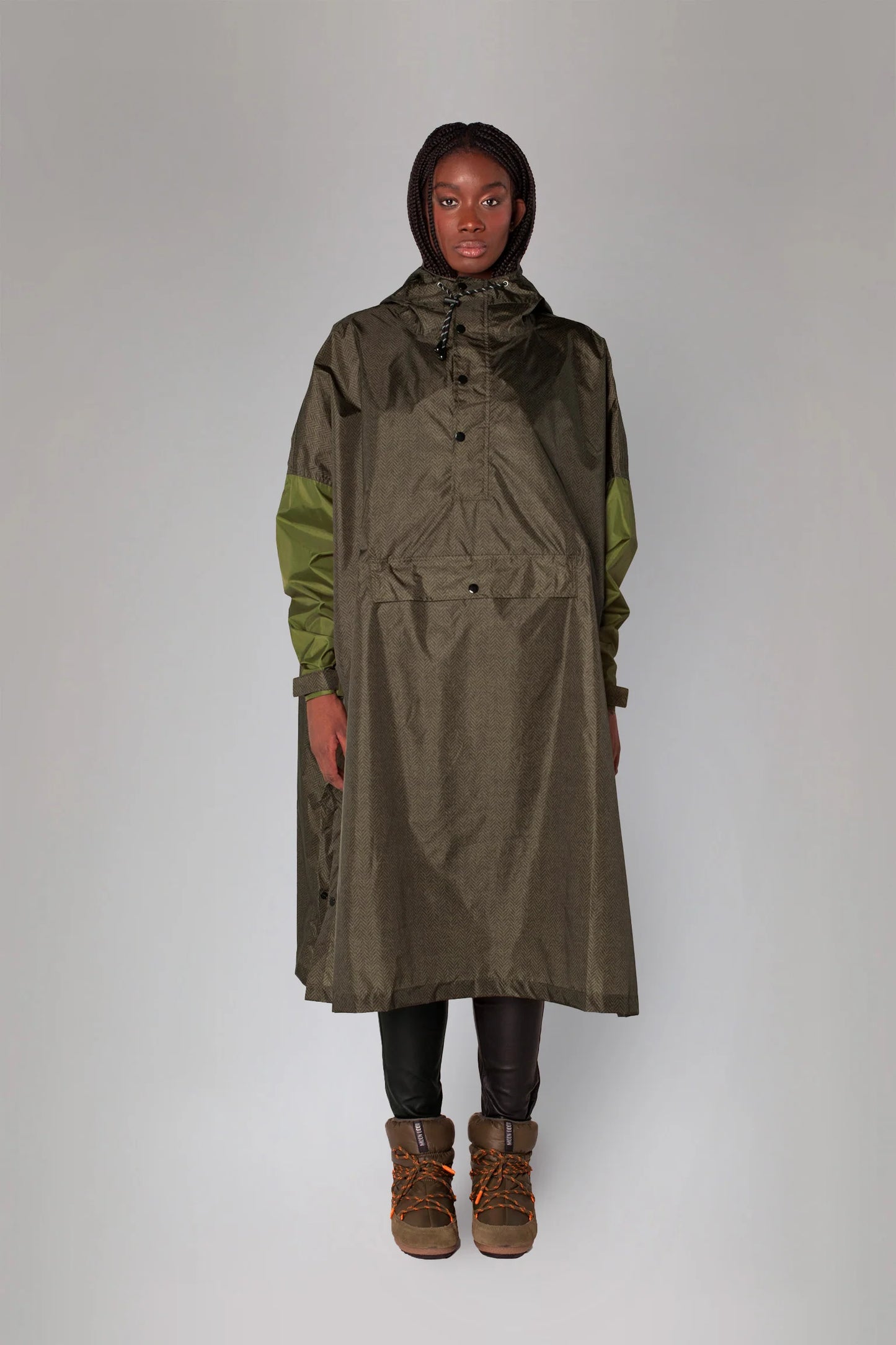 Herringbone regenponcho