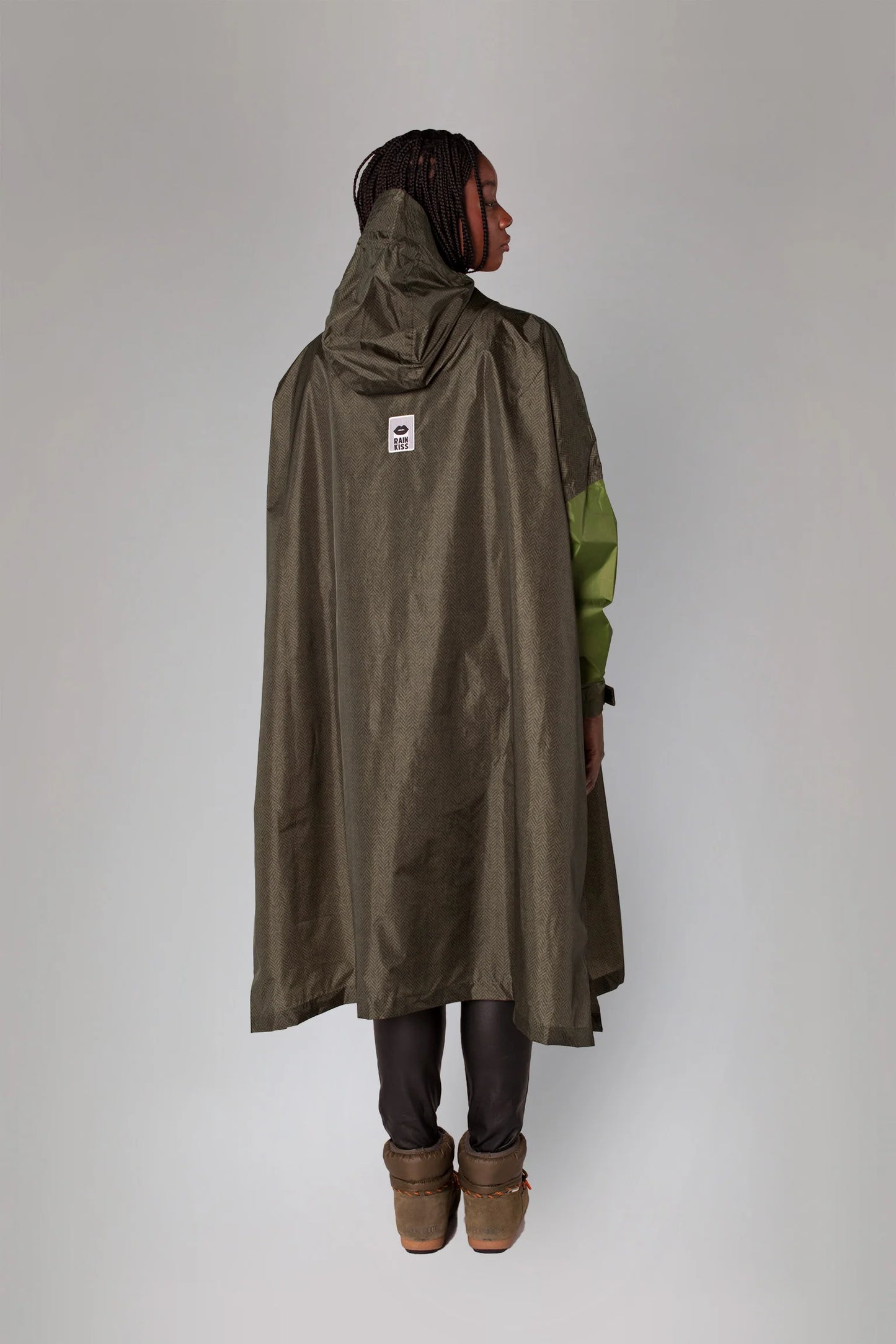 Herringbone regenponcho