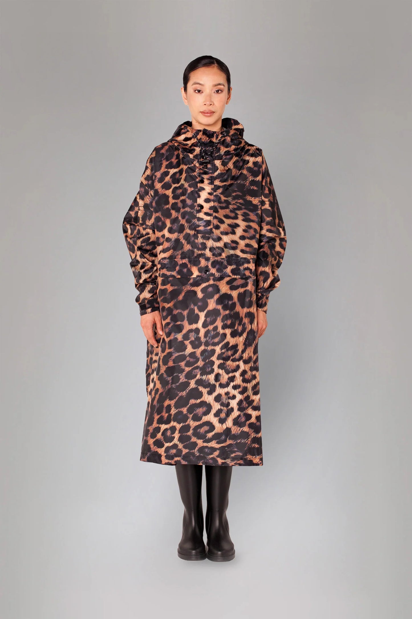 Dark Leopard regenponcho